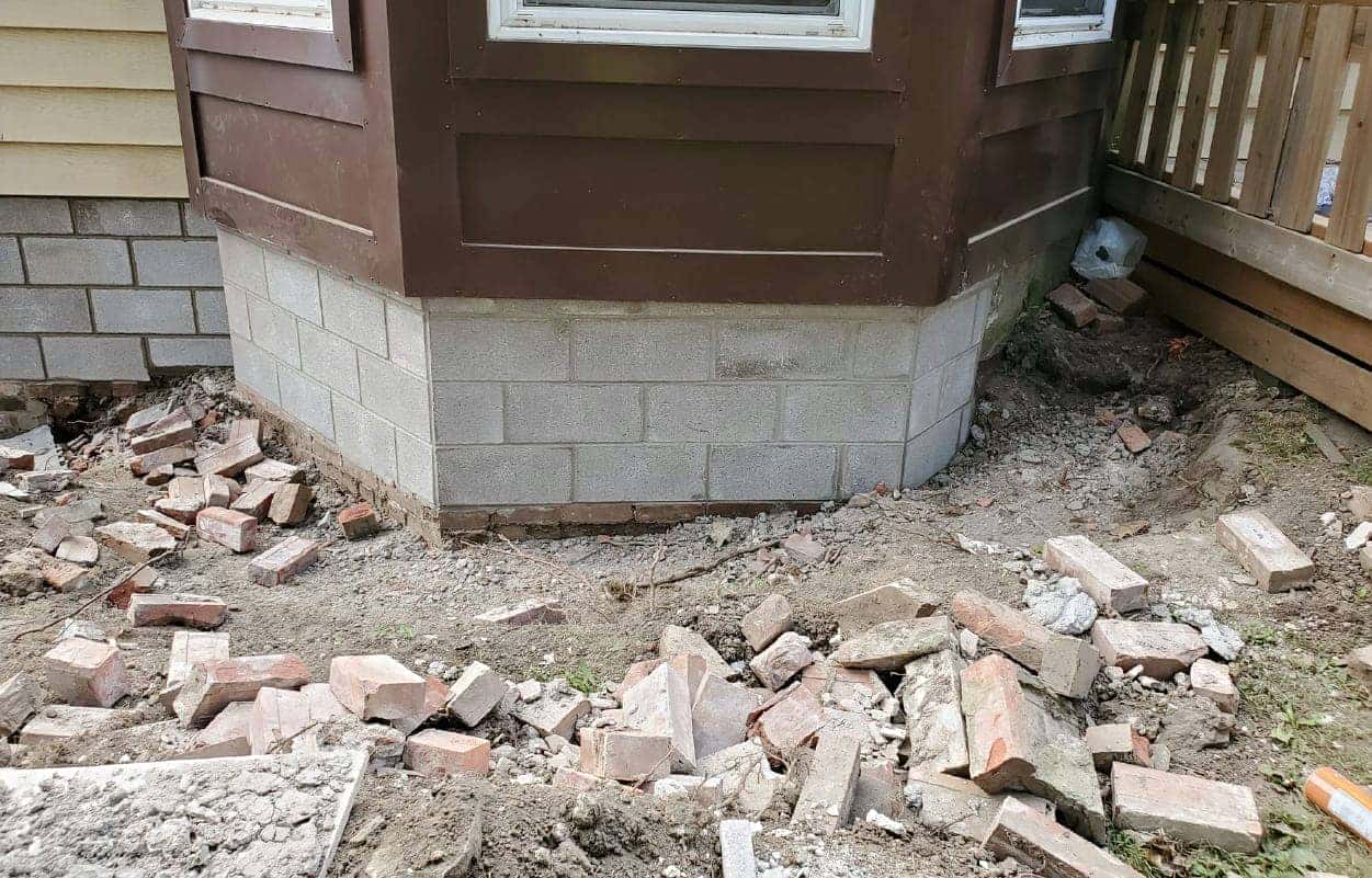 house foundation under repair