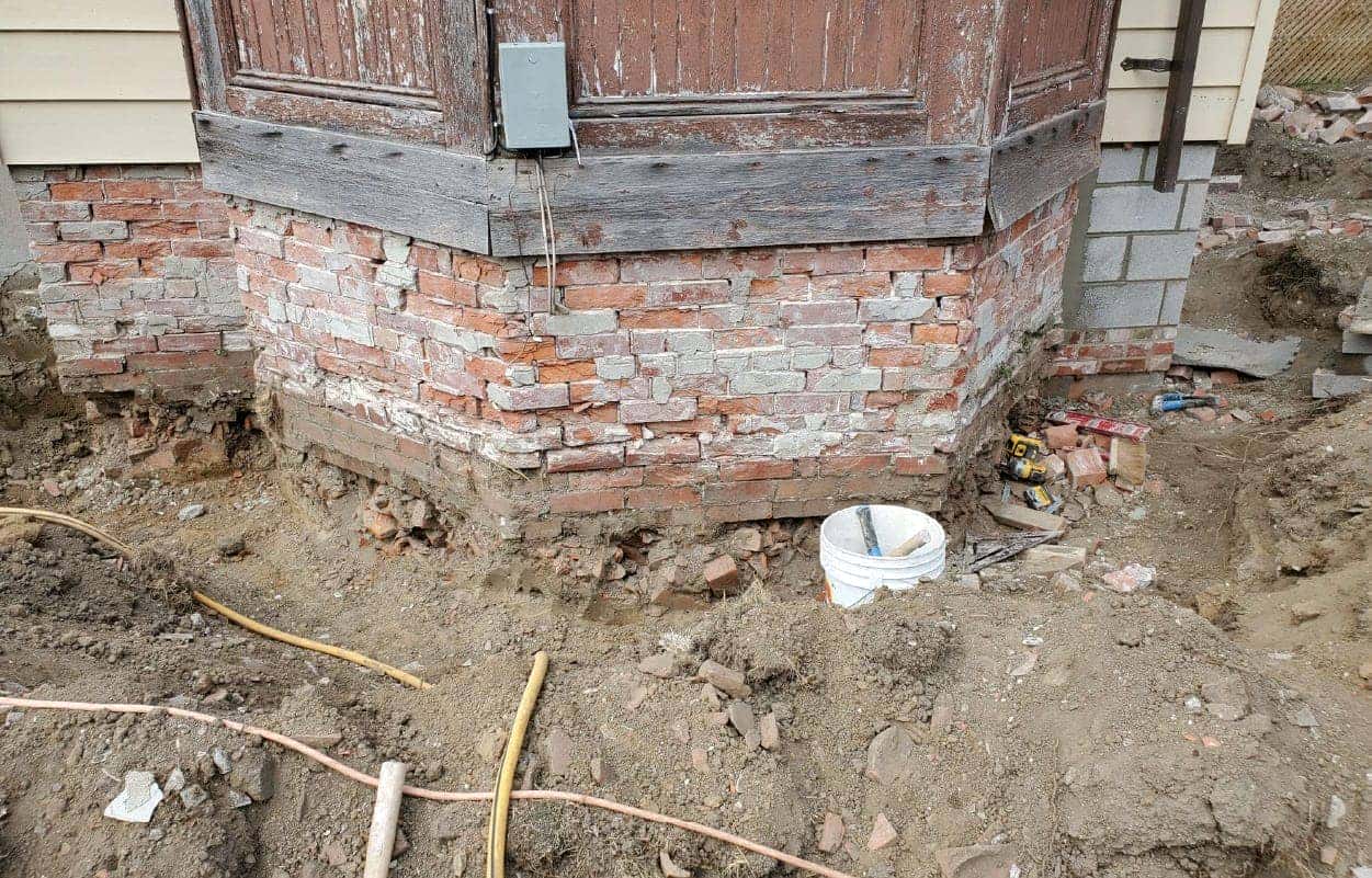 house foundation under repair