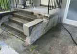 crumbled concrete steps